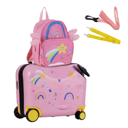 2 PC Kids Luggage Set with Spinner Wheels