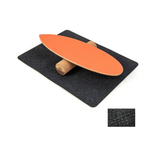 3-in-1 Wooden Balance Board Trainer with Roller & Blanket