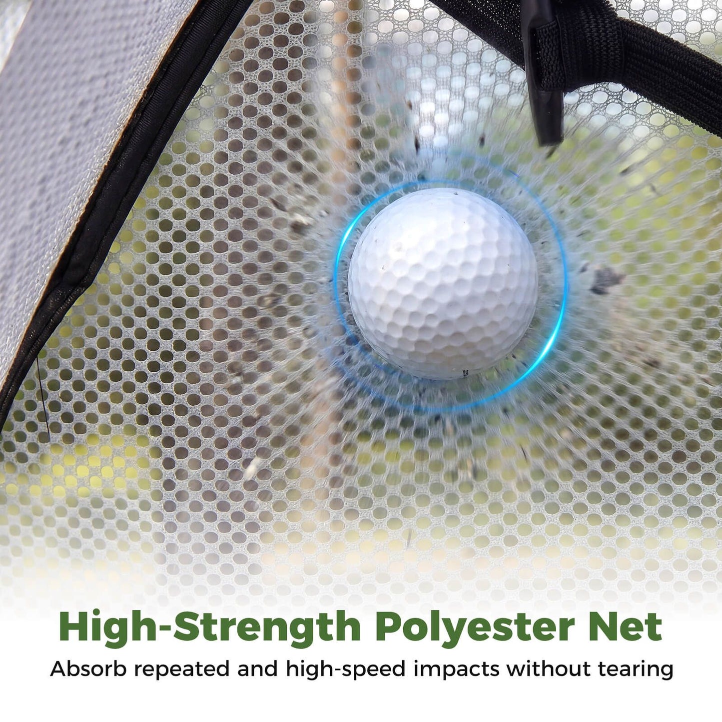 314 x 199 CM Golf Practice Net with Foldable Tri-Turf Mat and Carry Bag