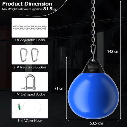 53.5 cm 81.5kg Water Punching Bag with Adjustable Metal Chain