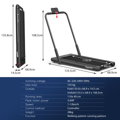 3 in 1 Folding Treadmill with Smart App and LED Display