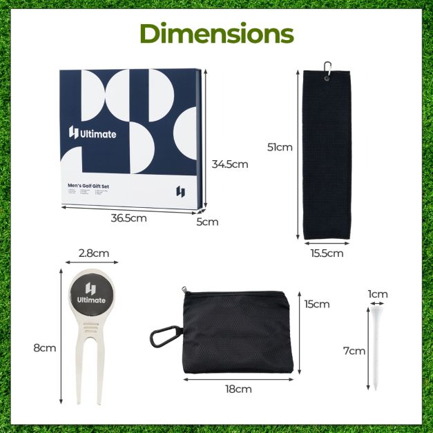 Golf Gift Set for Men with Golf Balls Golf Tees Golf Towel Golf Belt