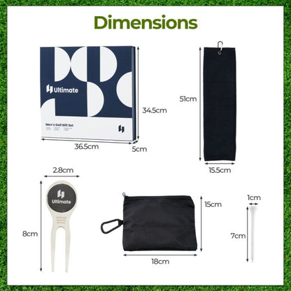 Golf Gift Set for Men with Golf Balls Golf Tees Golf Towel Golf Belt