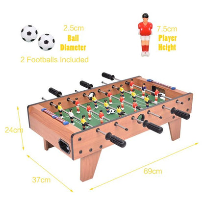 69cm Tabletop Foosball Table with Wooden Raised Legs