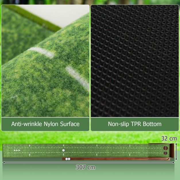 Indoor Golf Putting Mat with Automatic Ball Return System Outdoor