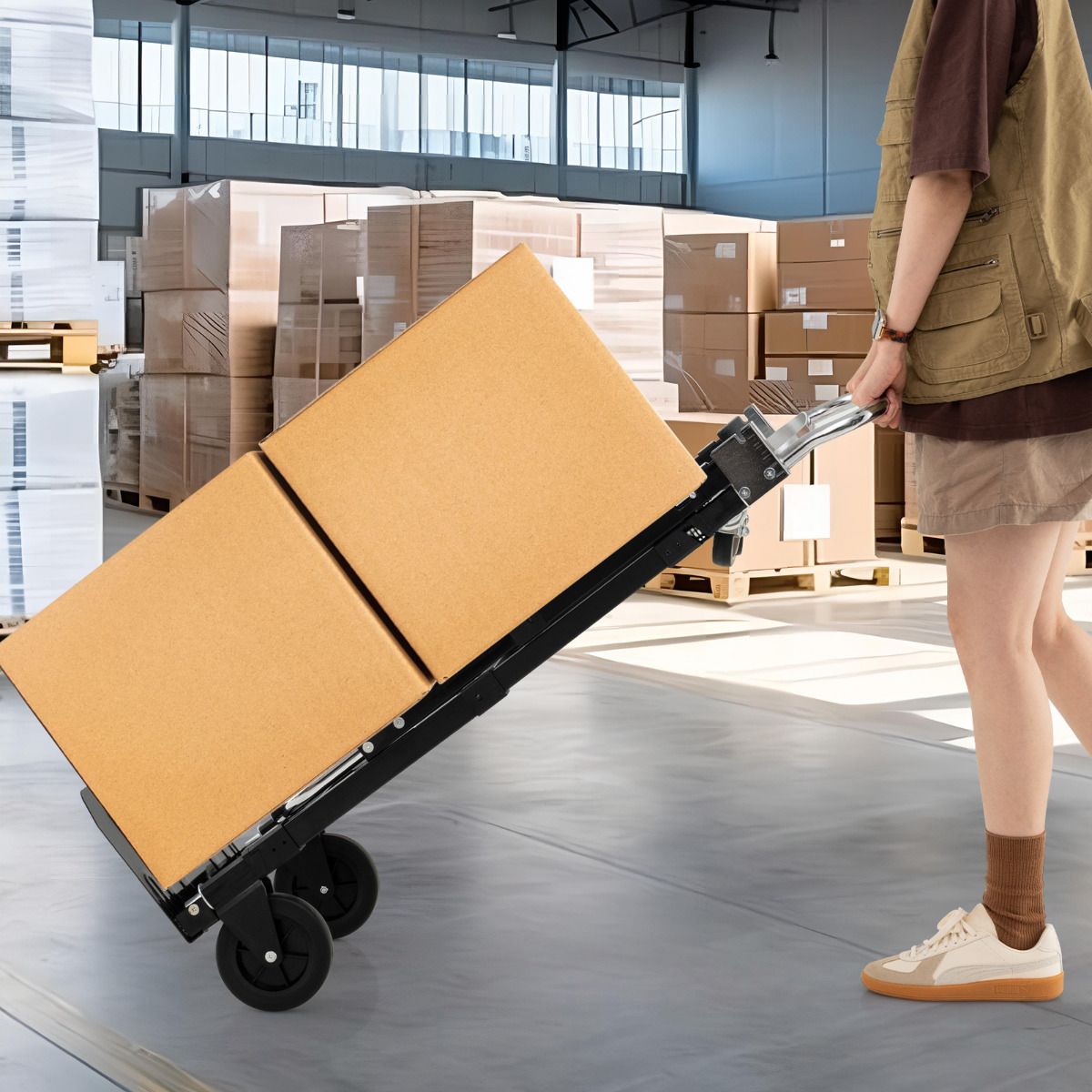 3 in 1 Convertible Hand Truck with Retractable Handle and Wheels