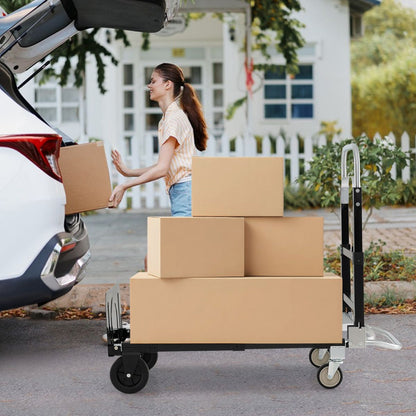 3 in 1 Convertible Hand Truck with Retractable Handle and Wheels