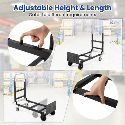 3 in 1 Convertible Hand Truck with Retractable Handle and Wheels