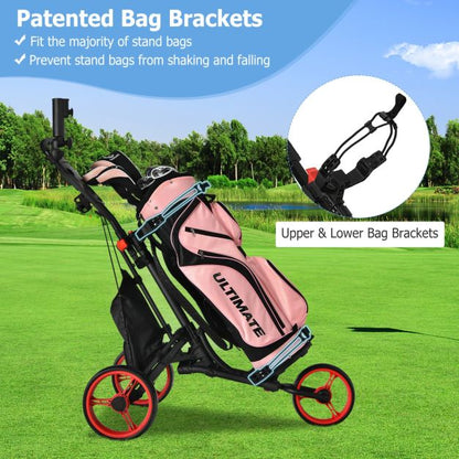 3 Wheel Folding Golf Walking Push Cart