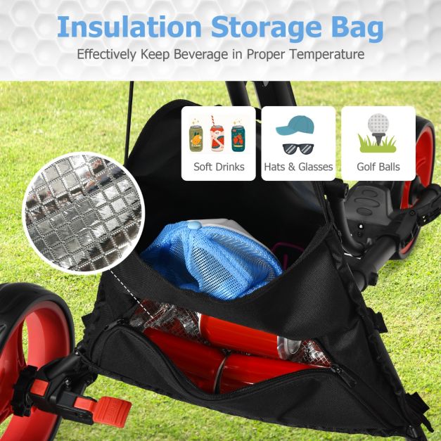 3 Wheel Folding Golf Walking Push Cart
