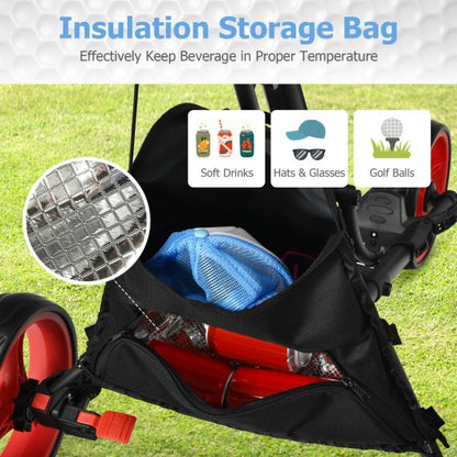 3 Wheel Folding Golf Walking Push Cart