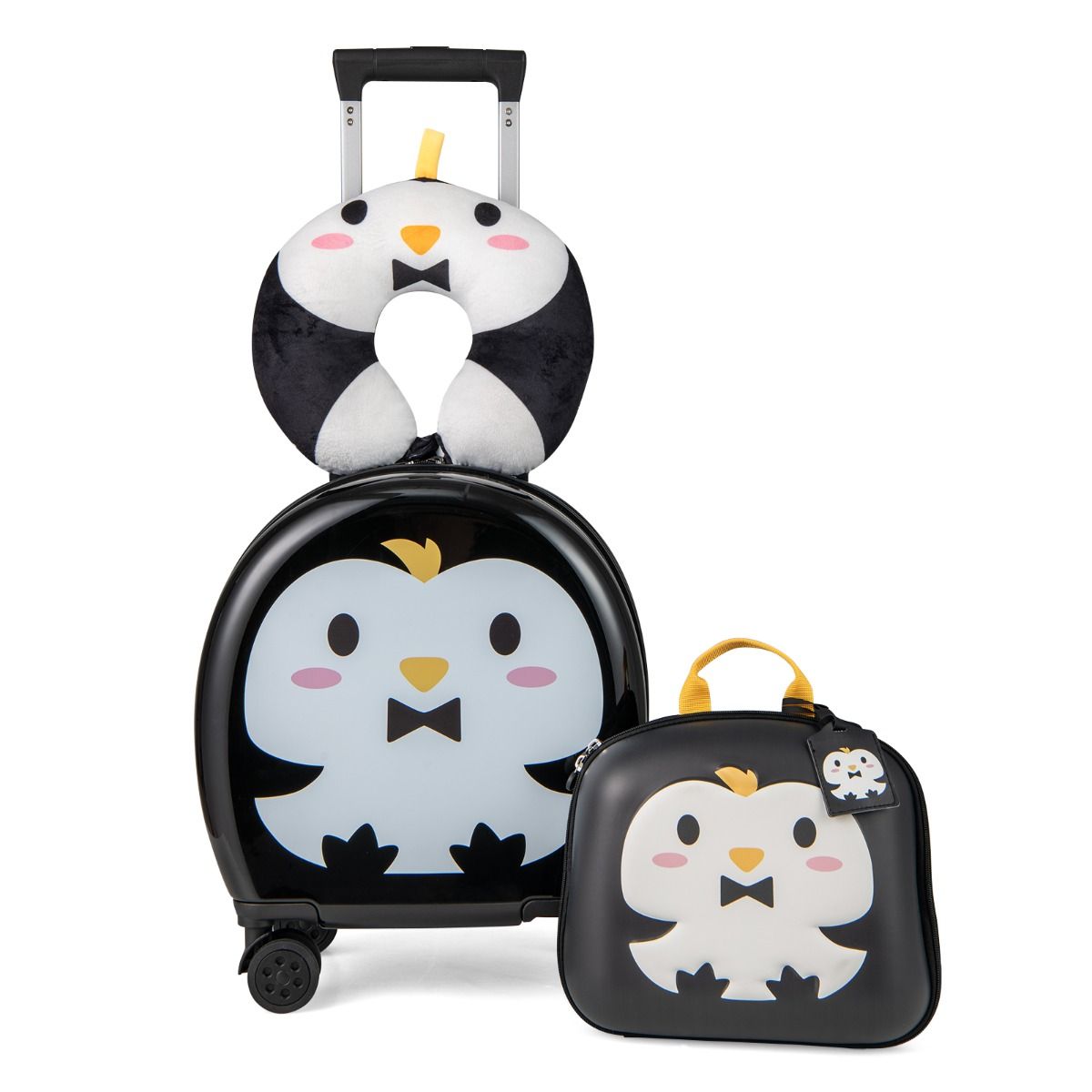4-Piece Kids Luggage Suitcase Set with 14 Inch Hardside Spinner