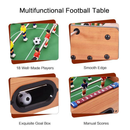 69cm Tabletop Foosball Table with Wooden Raised Legs