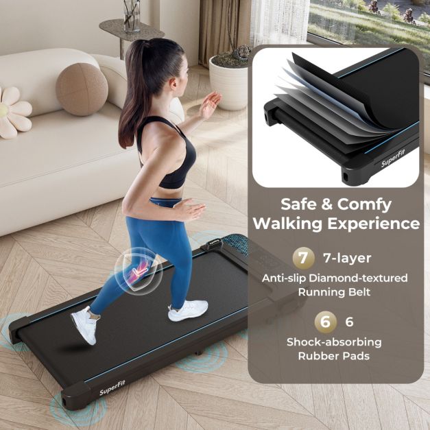 140kg Capacity Under Desk Treadmill with APP Control and LED Display