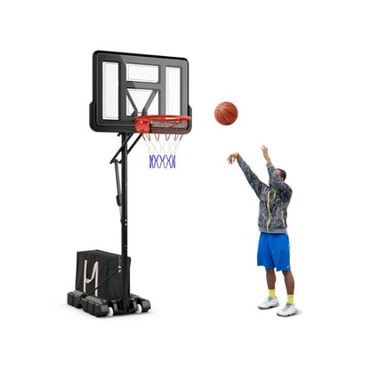 Portable Basketball Hoop System with Easy Height Adjustment