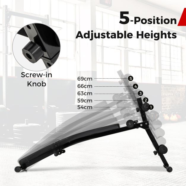 Adjustable Decline Sit Up Bench for Exercise