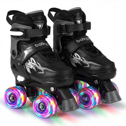 Adjustable Quad Skates for Toddler Beginners Ages 5-7