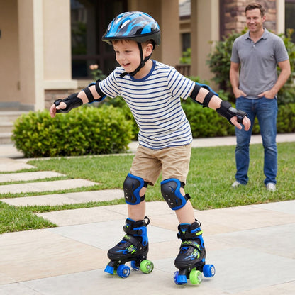 Adjustable Quad Skates for Toddler Beginners Ages 5-7