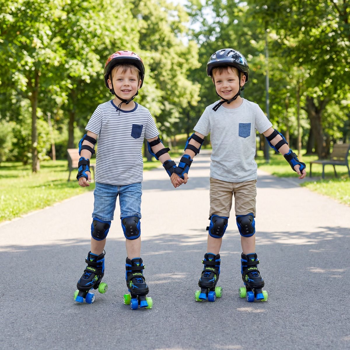 Adjustable Quad Skates for Toddler Beginners Ages 5-7