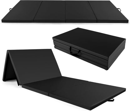 300 cm x 117 cm x 5 cm PU Leather Gym Mat with Hook & Loop Fasteners for Gymnastics