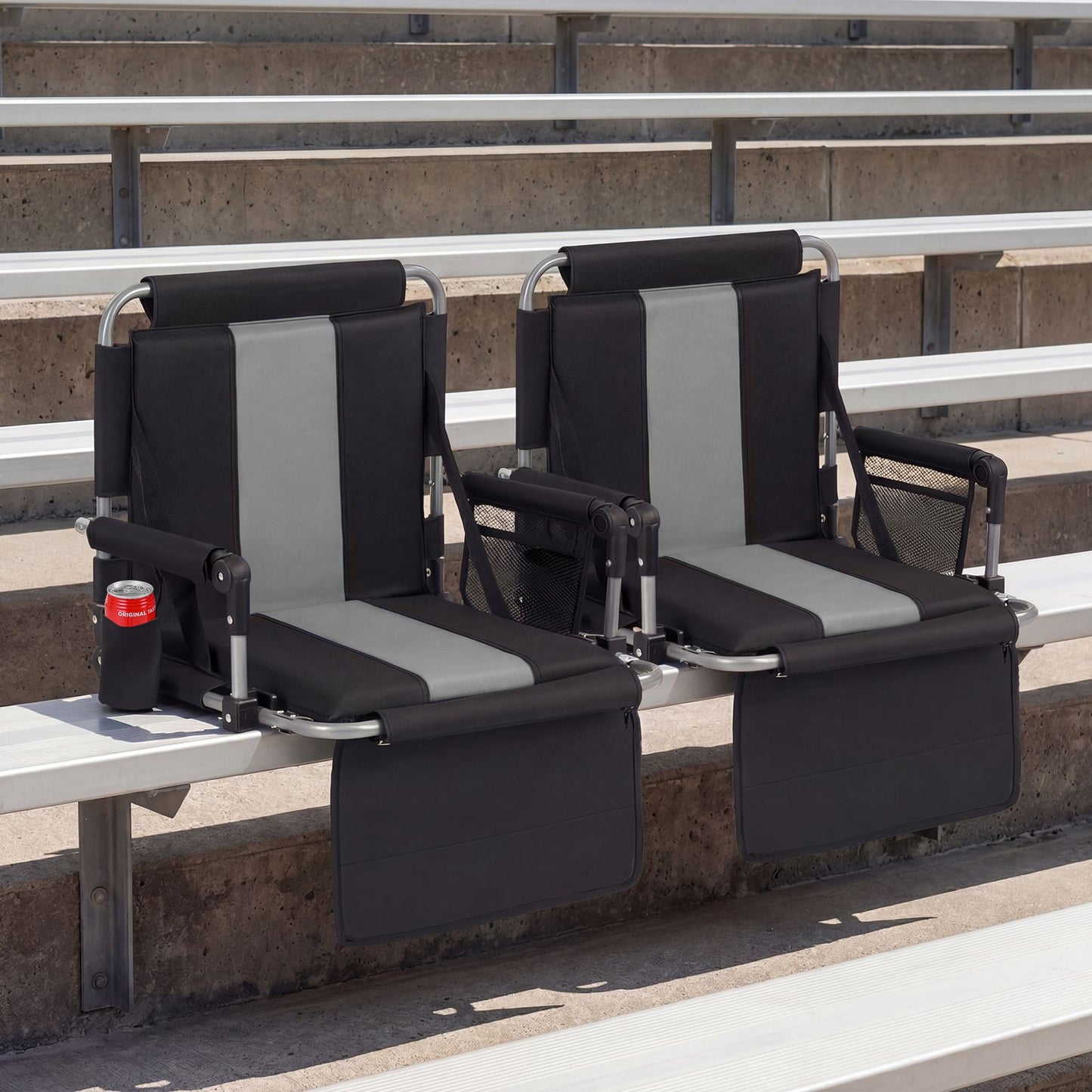 54 CM Foldable Stadium Seat with Back Support for Outdoor Sports Events