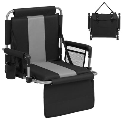 54 CM Foldable Stadium Seat with Back Support for Outdoor Sports Events