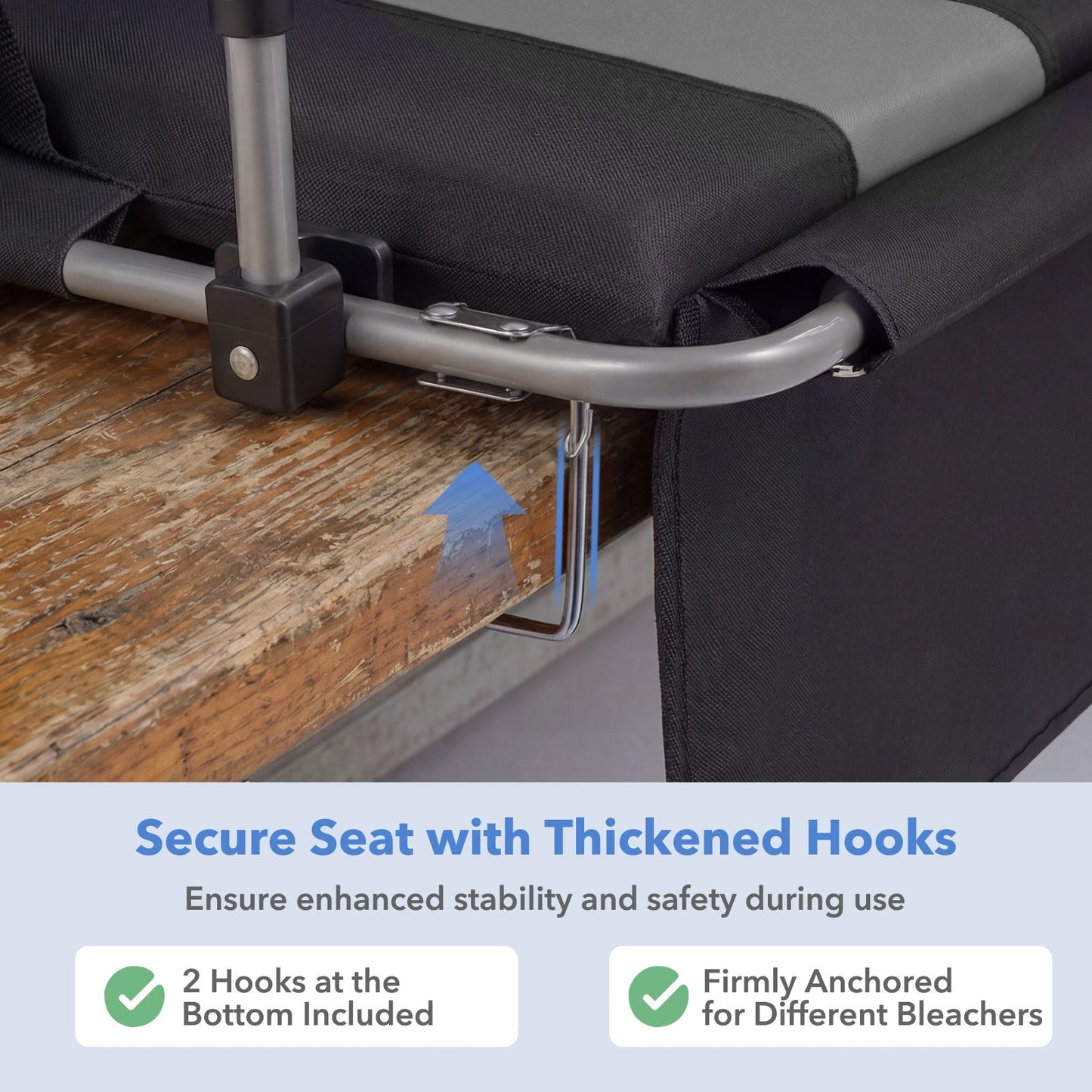 54 CM Foldable Stadium Seat with Back Support for Outdoor Sports Events