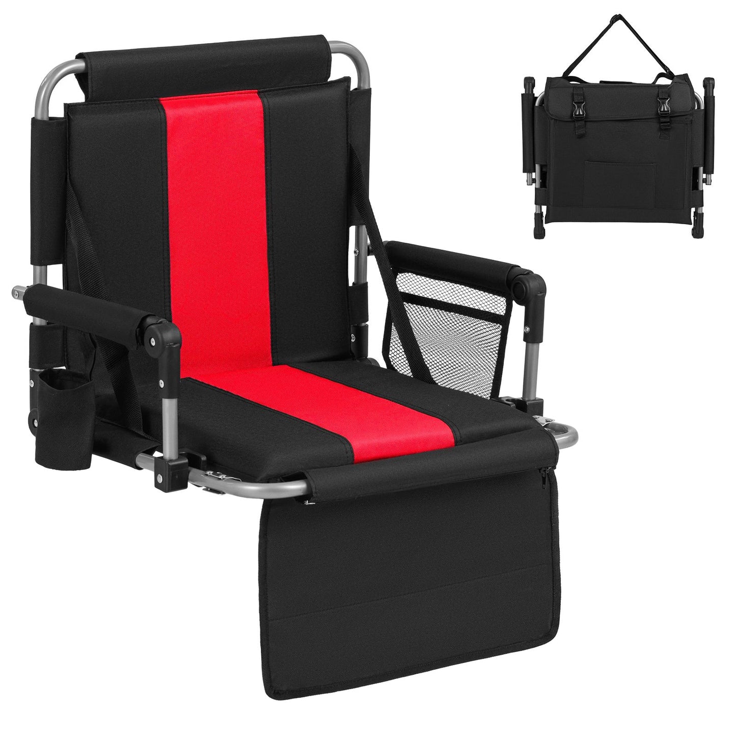 54 CM Foldable Stadium Seat with Back Support for Outdoor Sports Events