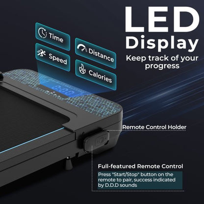140kg Capacity Under Desk Treadmill with APP Control and LED Display