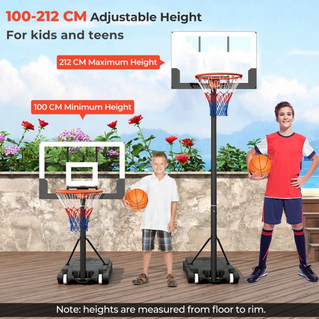 Kids Basketball Hoop Portable with Shatterproof PC Backboard