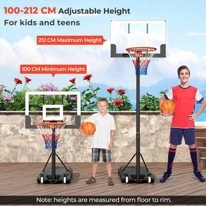 Kids Basketball Hoop Portable with Shatterproof PC Backboard