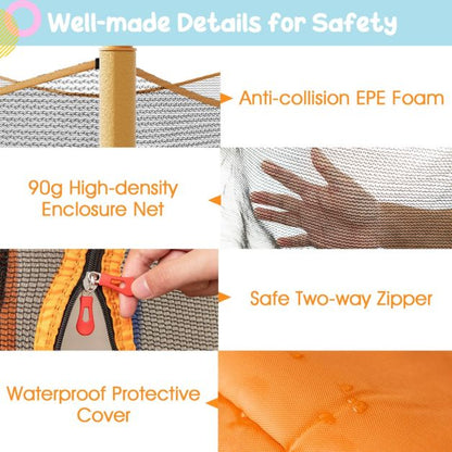 48 Inch Trampoline for Kids with Safety Enclosure Net and Curved Metal Legs