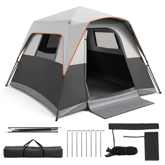 6-Person Outdoor Camping Tent Blackout Instant Cabin with Rainfly