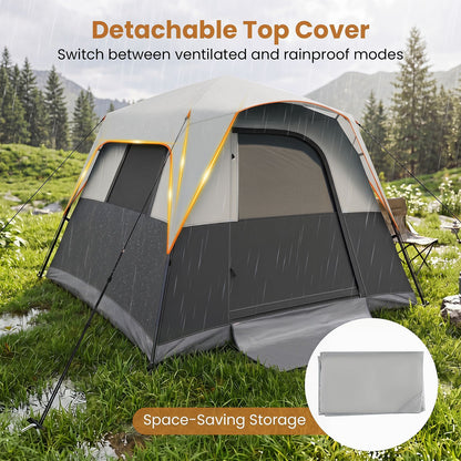 6-Person Outdoor Camping Tent Blackout Instant Cabin with Rainfly
