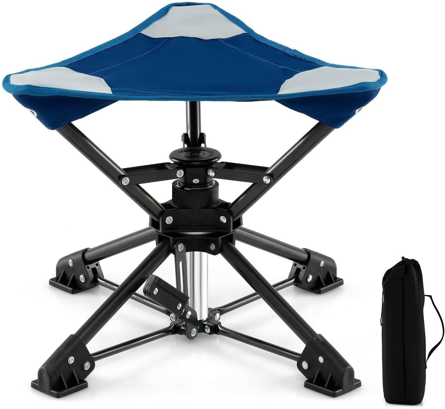 360° Swivel Hunting Chair with Anti-Sink Feet & Lightweight Carry Bag