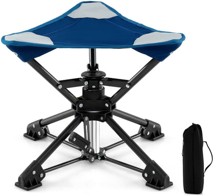 360° Swivel Hunting Chair with Anti-Sink Feet & Lightweight Carry Bag