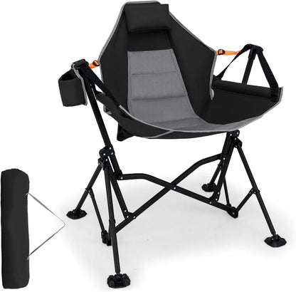 Oversized Hammock Camping Chair for Adults with Cup Holder Support 150 KG