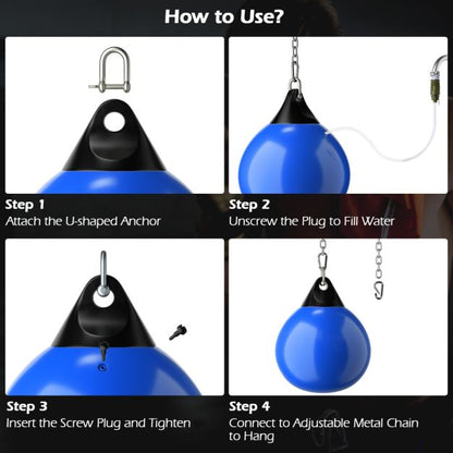 53.5 cm 81.5kg Water Punching Bag with Adjustable Metal Chain