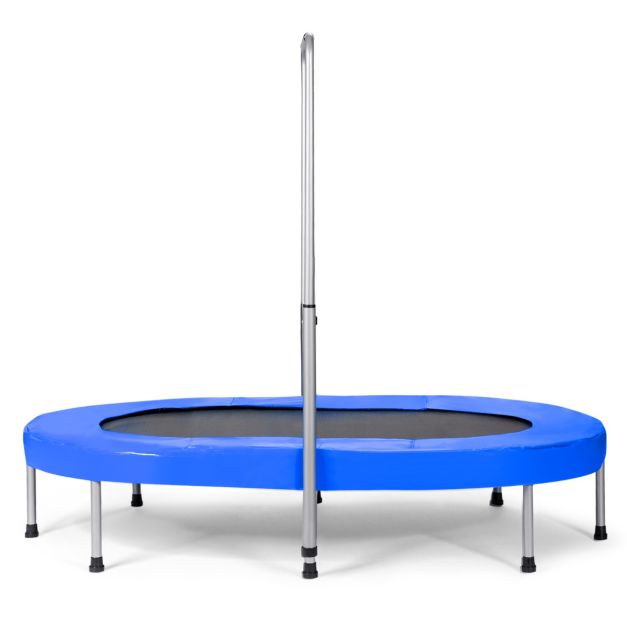 Double Trampoline for 2 People with Adjustable Handrail and Safety Pad