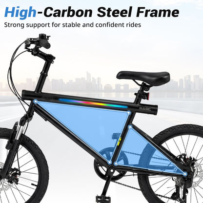 6-Speed Commuter Bicycle with Stereo Speakers and 2 Disc Brakes