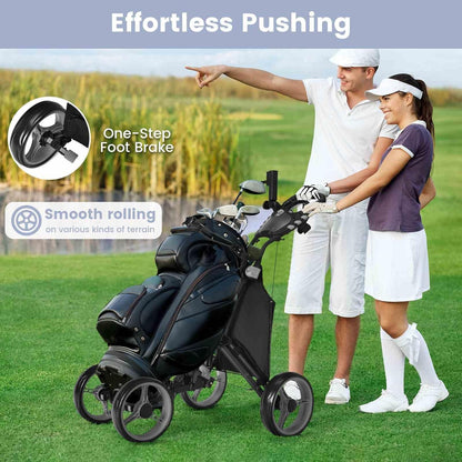 Folding 4 Wheel Golf Push Cart