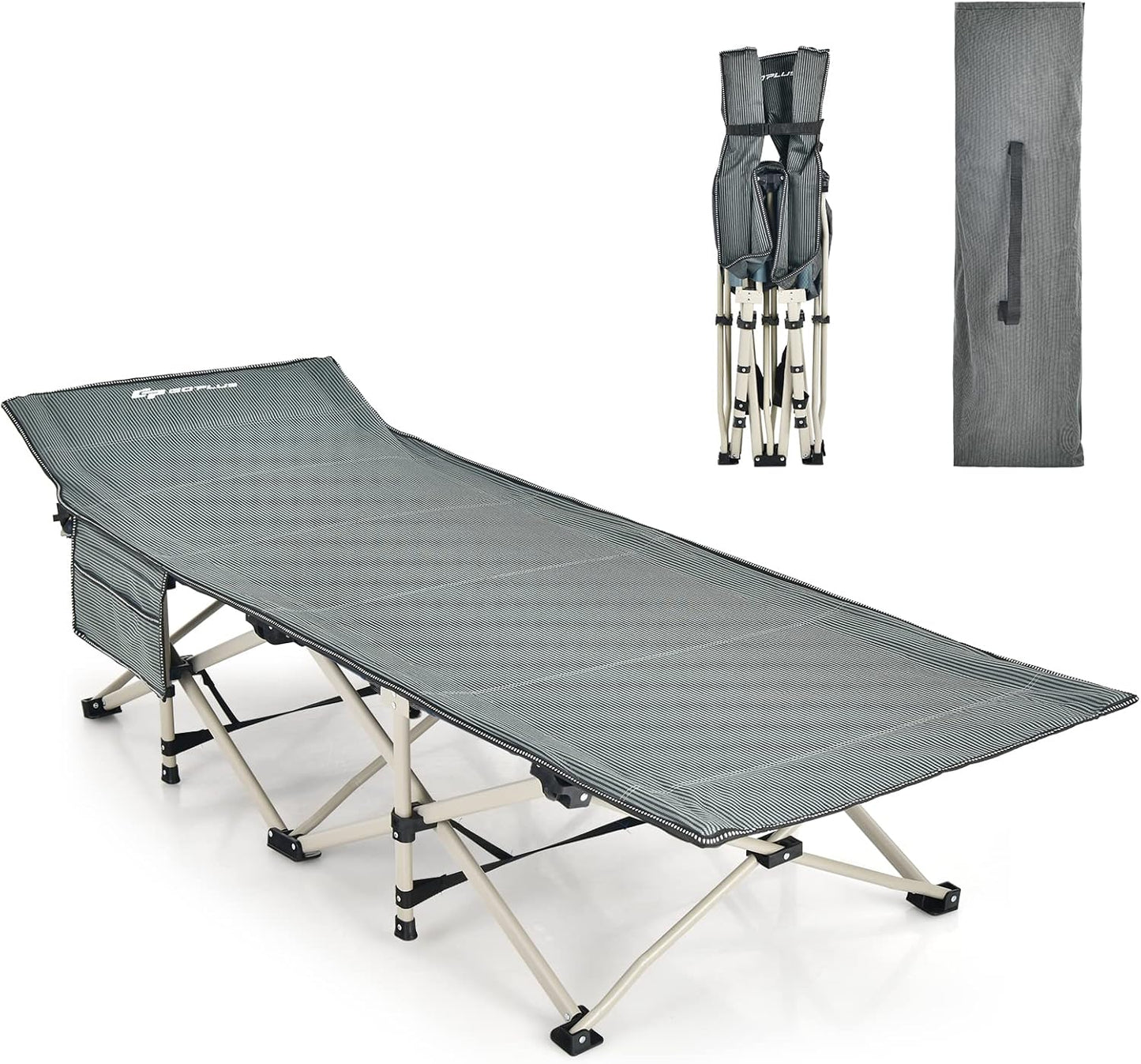 Foldable Camping Cot Load up to 400KG for Camp Beach Office