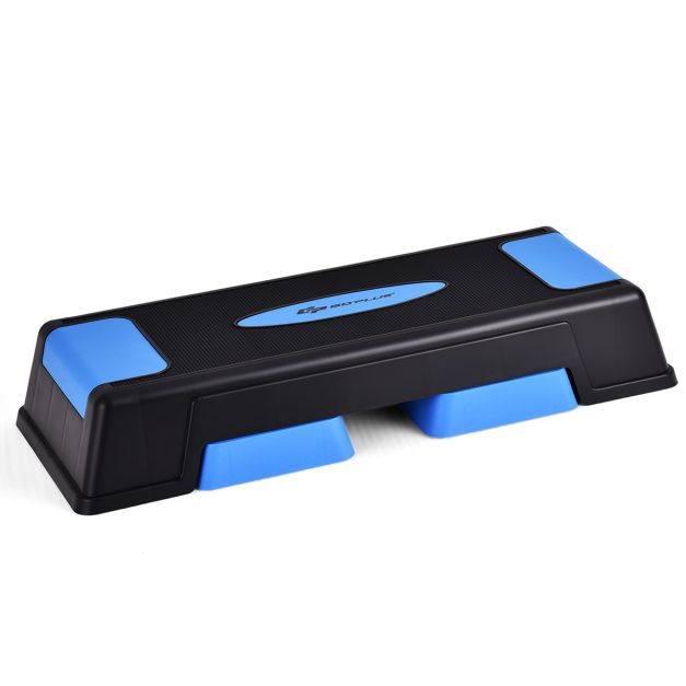 75cm Aerobic Stepper Block Bench with Risers and Adjustable Height