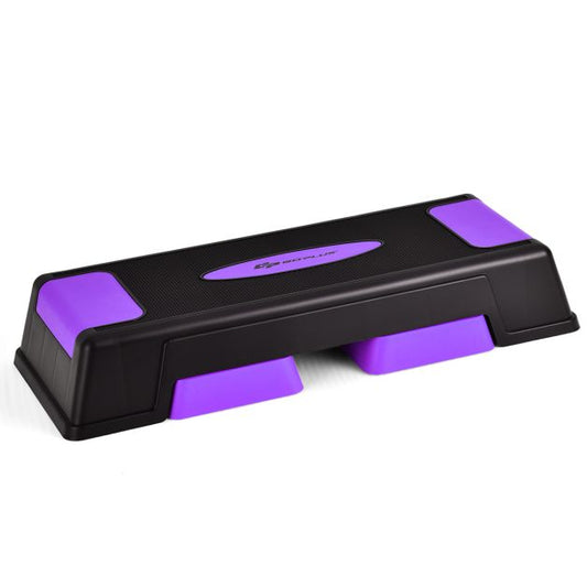 75cm Aerobic Stepper Block Bench with Risers and Adjustable Height