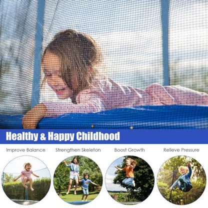 10FT Outdoor Trampoline with Enclosure Net and Ladder