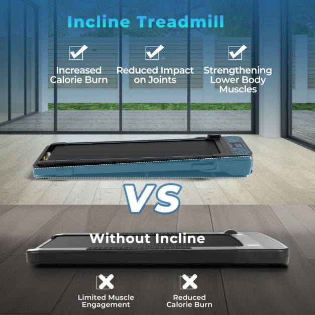 2 in 1 Folding Treadmill with Remote and APP Control and LED Display
