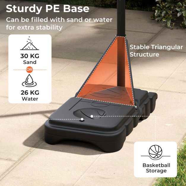 Kids Basketball Hoop Portable with Shatterproof PC Backboard
