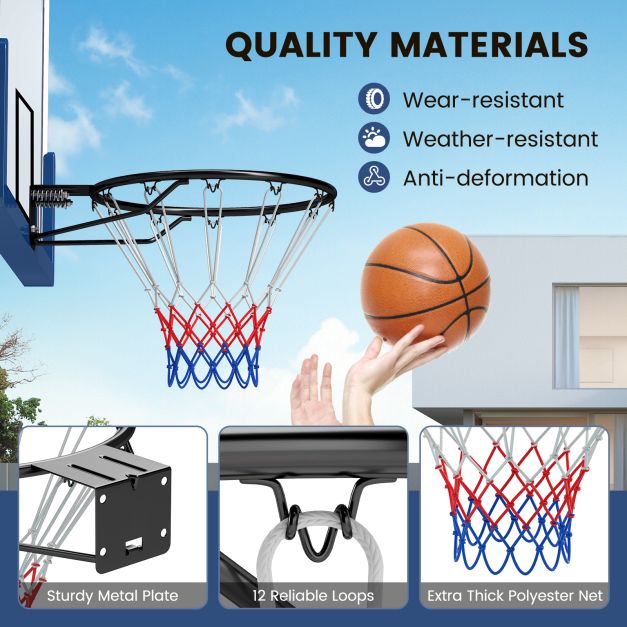 45 CM Basketball Rim Replacement Wall Mounted Basketball Hoop