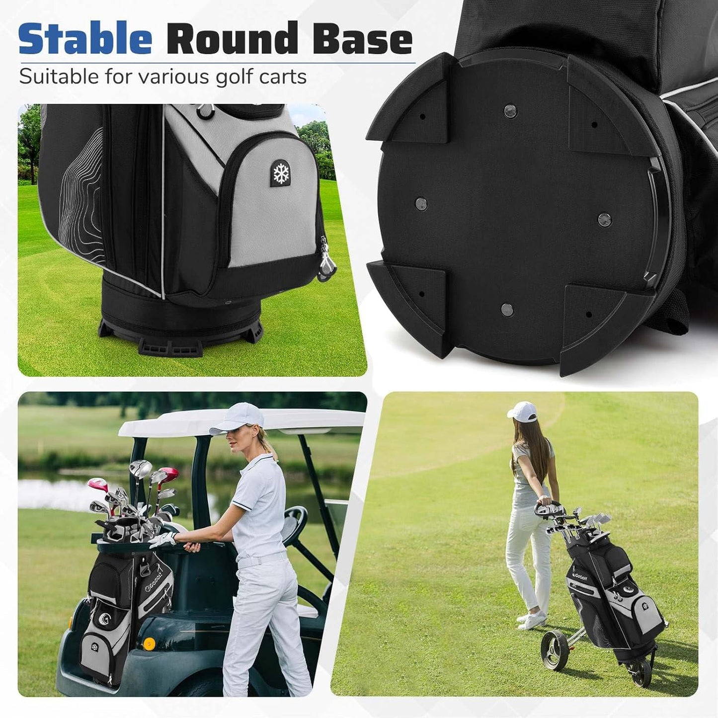 Golf Cart Bag Umbrella Holder for Men Women