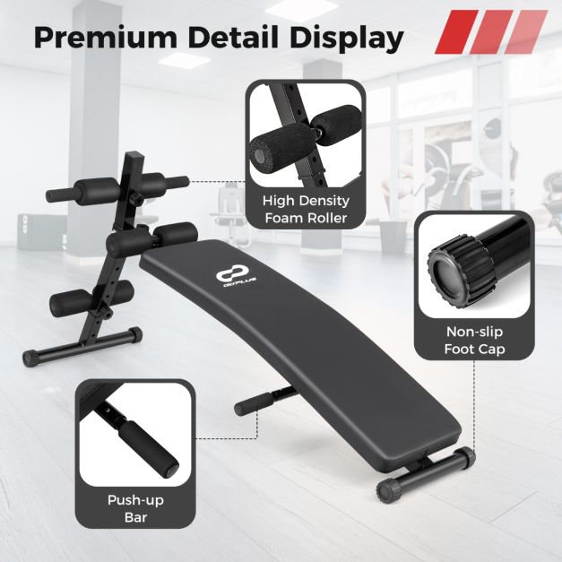 Adjustable Decline Sit Up Bench for Exercise